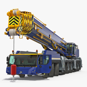 3D model Heavy Duty Mobile Crane Rigged