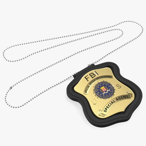 3D model FBI Badge in Leather Case