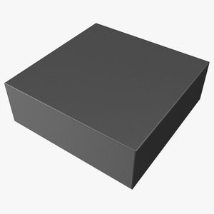 3D Square Box Black