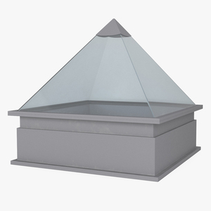 Square Pyramid Skylight for Roof 3D