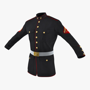 US Marine Corps Parade Jacket 3D model