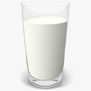 3D Glass of Milk model