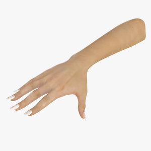 3D White Woman Hand Base Pose