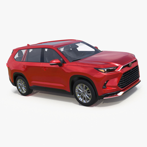 Toyota Grand Highlander 2024 Red 3D