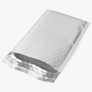 Thick Bubble Envelope White Open 3D