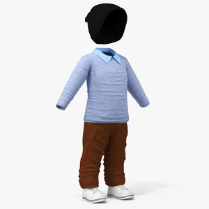 3D model Fall Clothing for One Year Old Baby