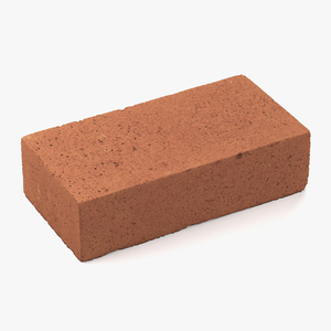 3D Rectangle Brown Fire Brick