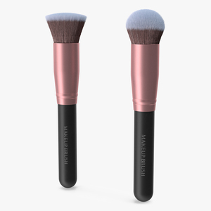 Round and Face Flat Brush Fur 3D model