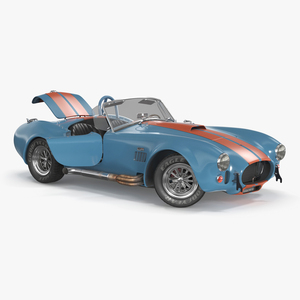 1965 Shelby Cobra Blue Rigged 3D model