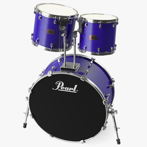 3D Bass Drum and Rack Toms model