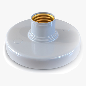 Round Screw Light Bulb Socket 3D model