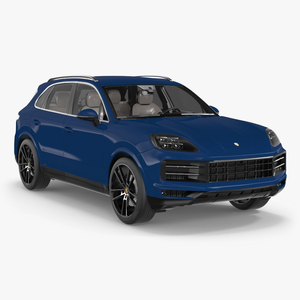 3D 2024 Porsche Cayenne Simple Interior Blue