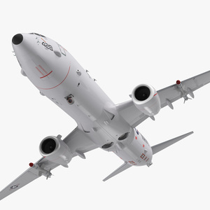 Boeing P-8 Poseidon Military Aircraft Rigged 3D model