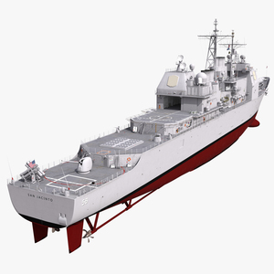 3D Ticonderoga Class Cruiser San Jacinto CG 56 model