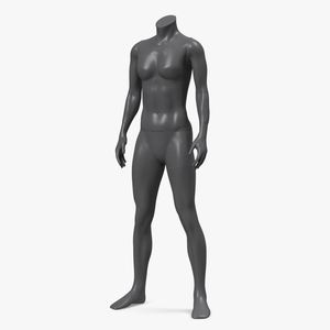 3D Woman Sports Mannequin Black model