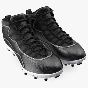 3D Baseball Cleats Black