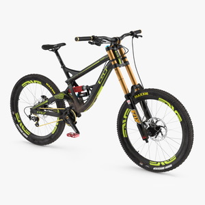 GT Fury Downhill Mountain Bike Rigged 3D