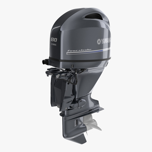 3D Outboard Boat Engine Yamaha F80