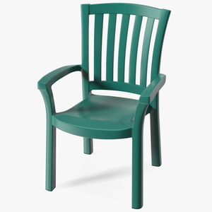 Plastic Armchair Green 3D