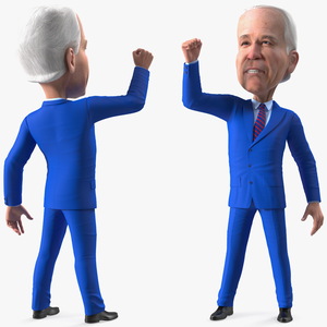 3D model Cartoon Joe Biden Fist Up Pose