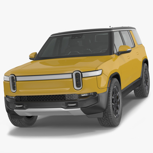 3D Luxury Electric SUV Yellow