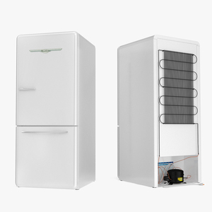 3D Vintage Style Refrigerator