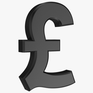 UK Pound Currency Symbol Plastic 3D