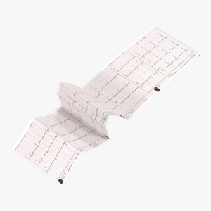 Electrocardiograph Report in Paper Form 3D model