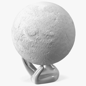 3D Moon Lamp on Stand Light Off model