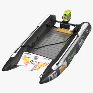 3D Racing Boat Gemini Zapcat F1 with Engine Black