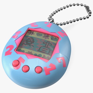 3D Retro Tamagotchi Bandai Pink-Blue model