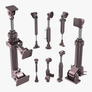 Anodized Hydraulic Cylinders Set 3D