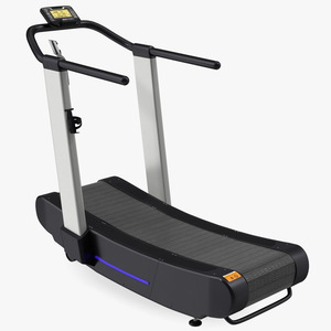 3D model Curved Crossfit Treadmill