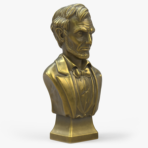 3D model Gold Bust of Lincoln