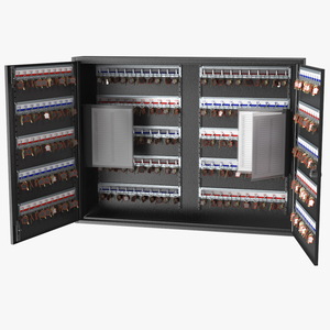 Large Key Cabinet With Keys 3D