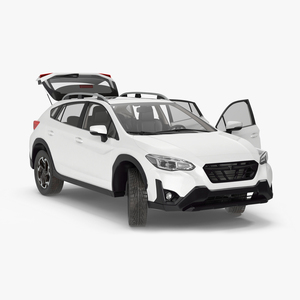 3D Compact Hybrid Crossover White Rigged for Cinema 4D