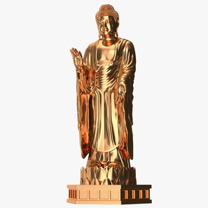 3D Buddha Small Golden Statue