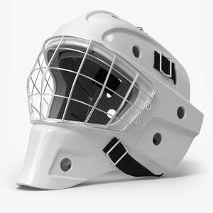 Ice Hockey Goalie Helmet with Cage 3D model