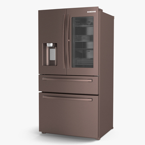 Tuscan Stainless Steel French Door Fridge Samsung 3D model