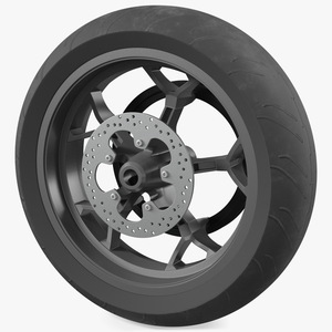 3D Motorcycle Rear Wheel