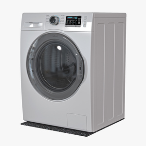 Washing Machine with an Anti-Vibration Mat 3D