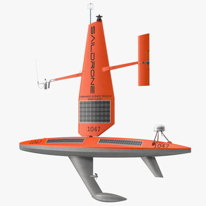 3D Saildrone Uncrewed Surface Vehicle Rigged