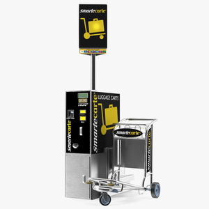 3D Smartecarte Airport Cart Management Unit with Carts