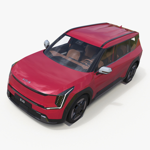 EV9 KIA Electric SUV Red 3D model