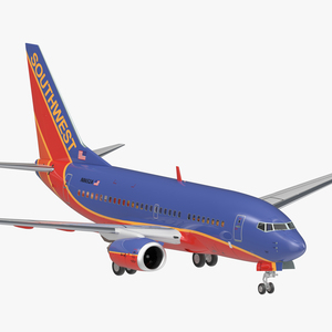 3D model Boeing 737 600 Southwest Airlines Rigged