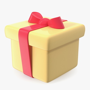 3D Wrapped Gift Emoji model