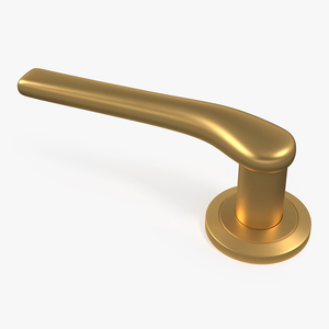 Gold Door Handles Curved 3D model