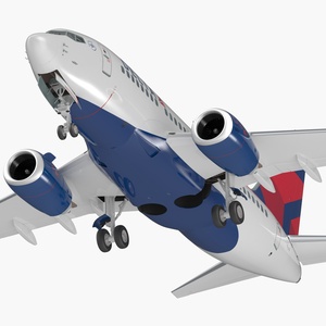 Boeing 737 600 with Interior Delta Air Lines 3D model