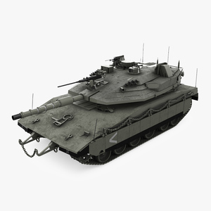 3D Israeli Tank Merkava 5 Olive model