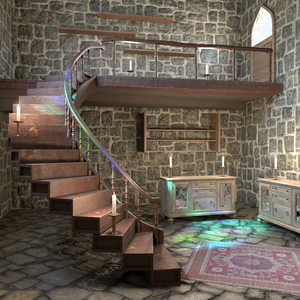 Medieval Castle Study Empty 3D